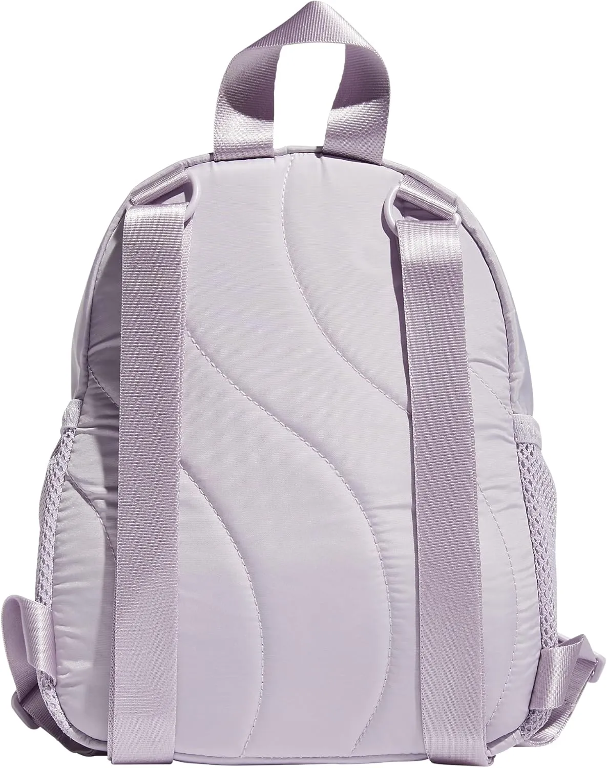 adidas Linear Travel Bag Small Men Womens Mini Backpack, Silver Dawn Grey/Silver Violet Purple, OSFA