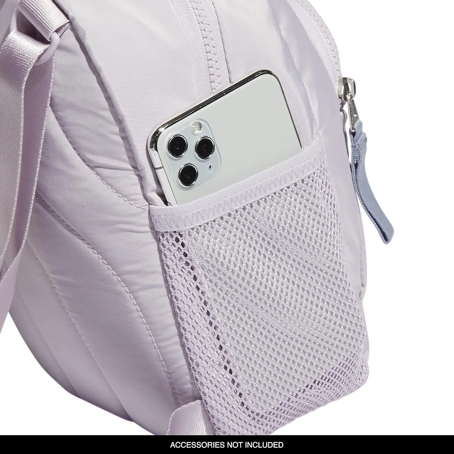 adidas Linear Travel Bag Small Men Womens Mini Backpack, Silver Dawn Grey/Silver Violet Purple, OSFA