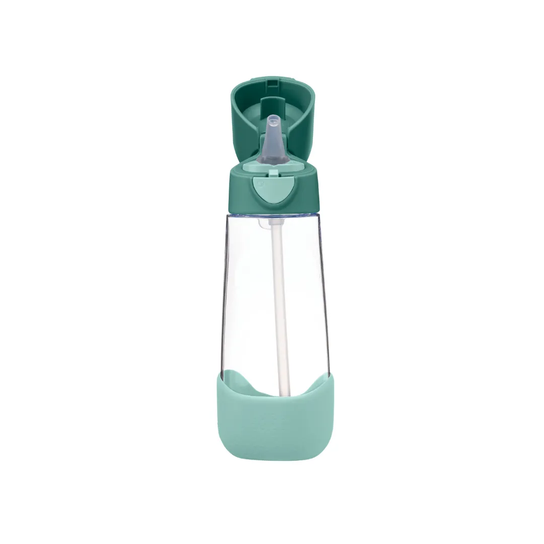 b.box Tritan straw Drink Bottle 600ml  Emerald Forest Green