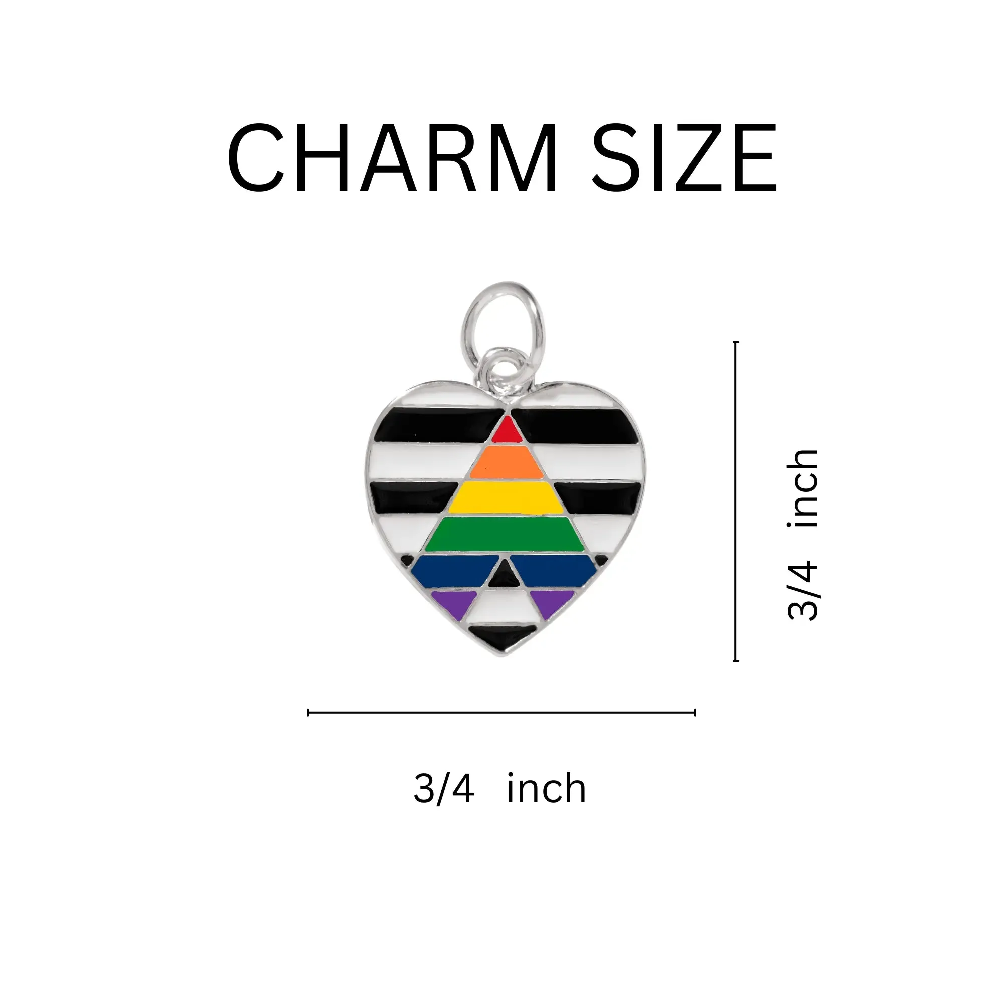 Black Cord Straight Ally LGBTQ Pride Heart Necklaces