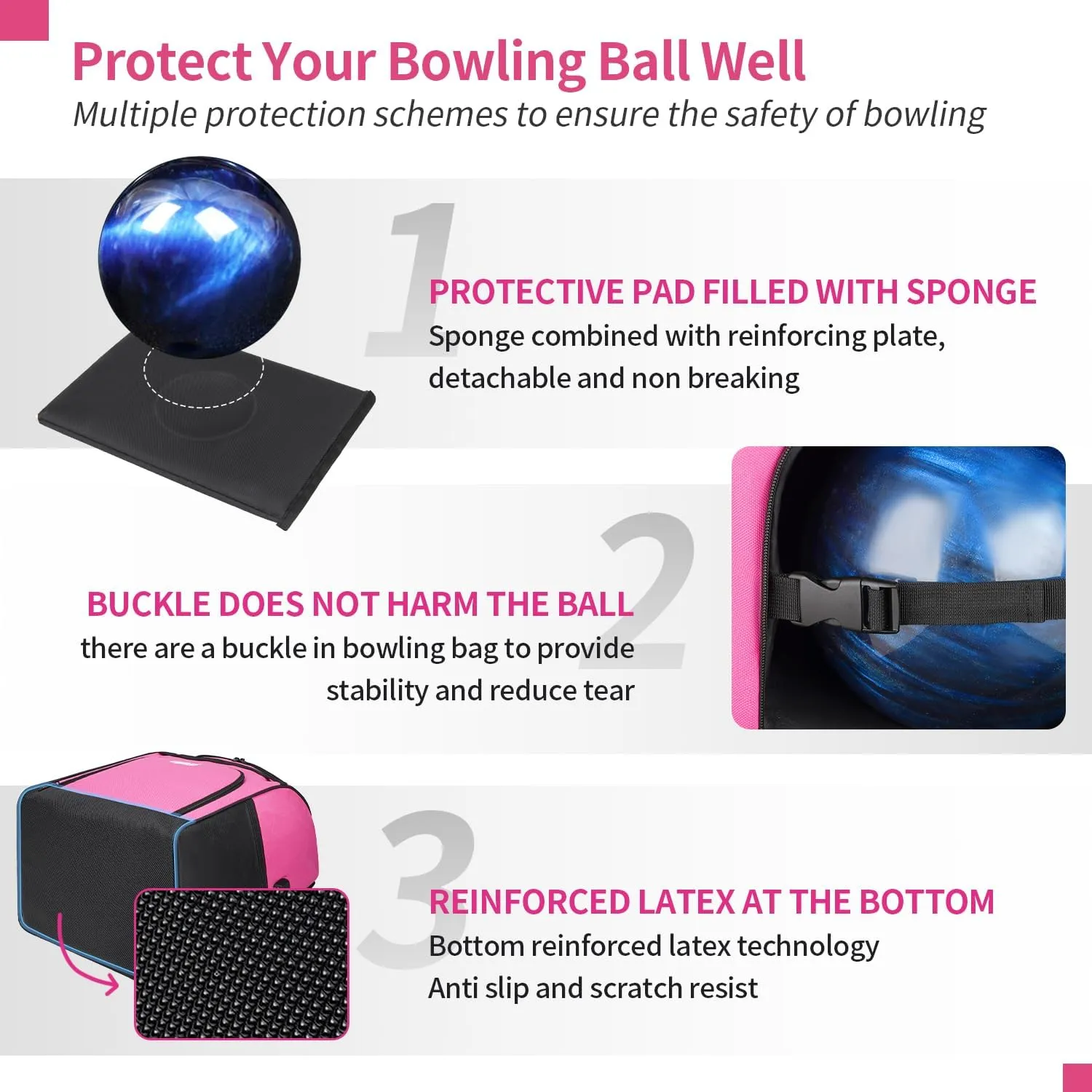 Bowling Backpack, Single Bowling Ball Bag with Shoe Bag Up to Size 16, Bowling Accessories Gifts for Bowling Lovers,Bowling Bag with Padded Ball Holder(BLACK)