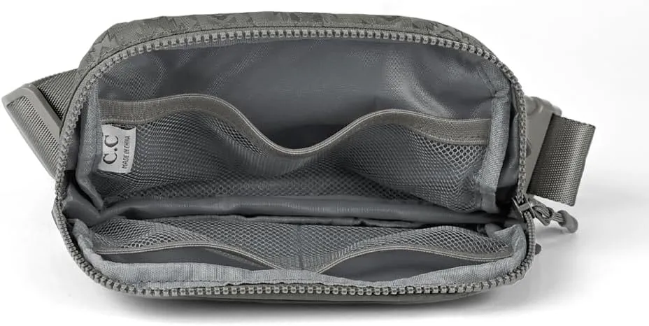 C.C Aztec Pattern Belt Bag - Fanny Pack & Crossbody Bag for Women - Fashion Waist Pack with Adjustable Strap - Gifts (Aztec Pattern - Lt. Grey)