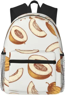 Cute Chestnut Brown Cantaloupe Travel Laptop Backpack For Men Women-Lightweight Carry On Backpack,Hiking Backpack, Water Resistant Beach Backpack With Laptop Compartment
