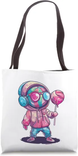 Cute Lollipop With Sunglasses I Kids Lollipop Tote Bag
