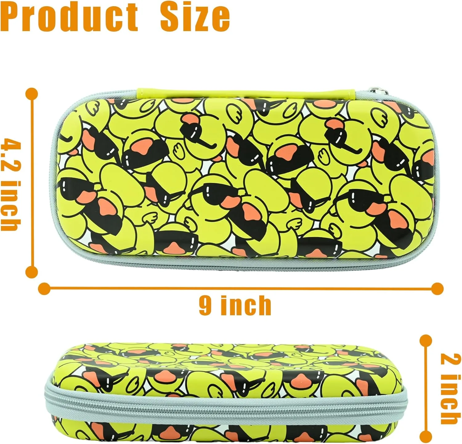 Duck Pencil Case Zip Pencil Box Multi Pouch Holder Desk Organizer For Boys Girls School Office