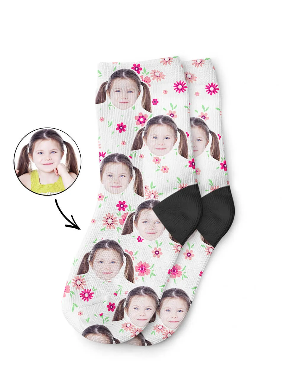 Flower Face Kids Socks