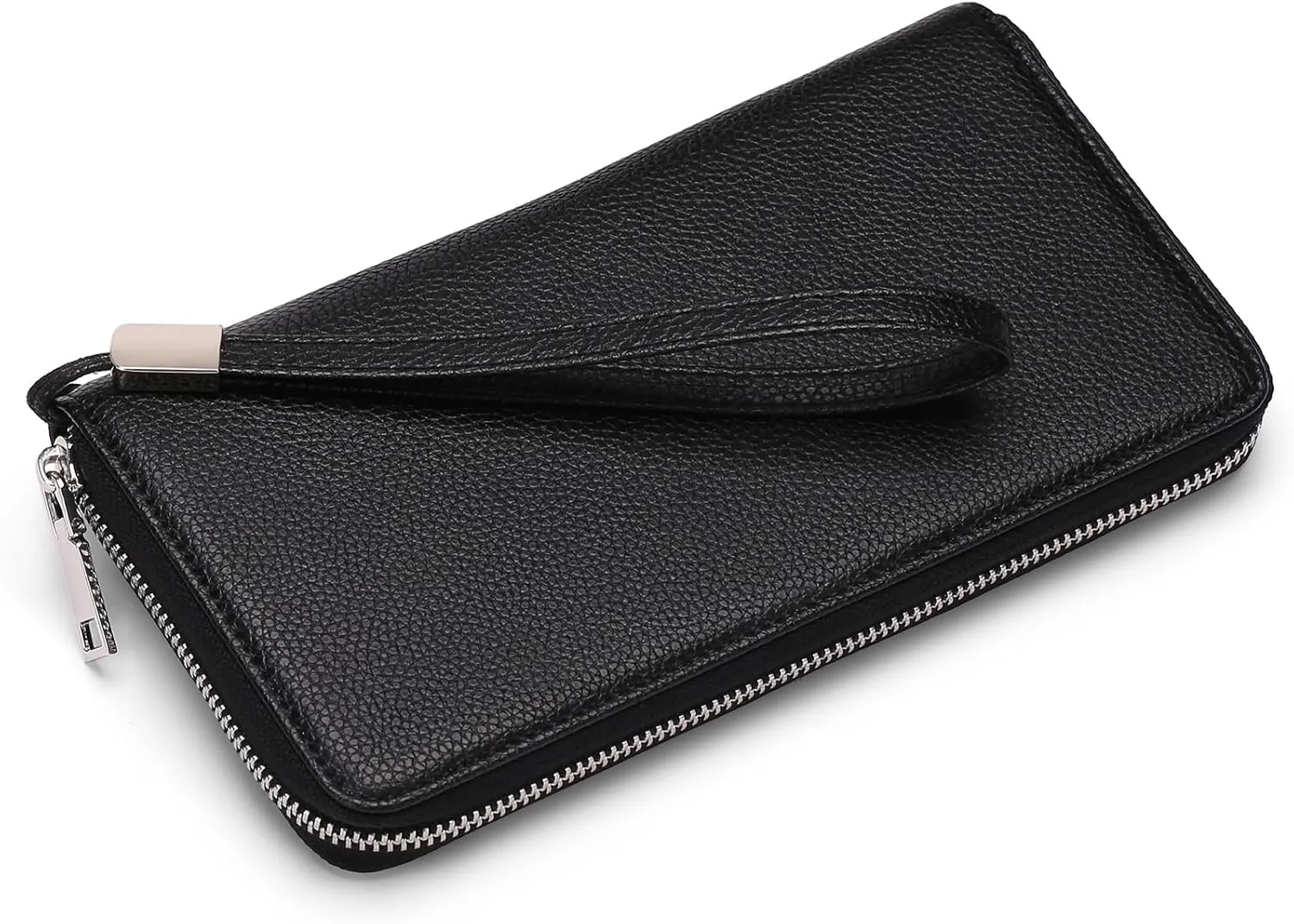 GOIACII Womens Wallet RFID Blocking Leather Zip Around Wallet Large Capacity Long Purse Credit Card Clutch Wristlet