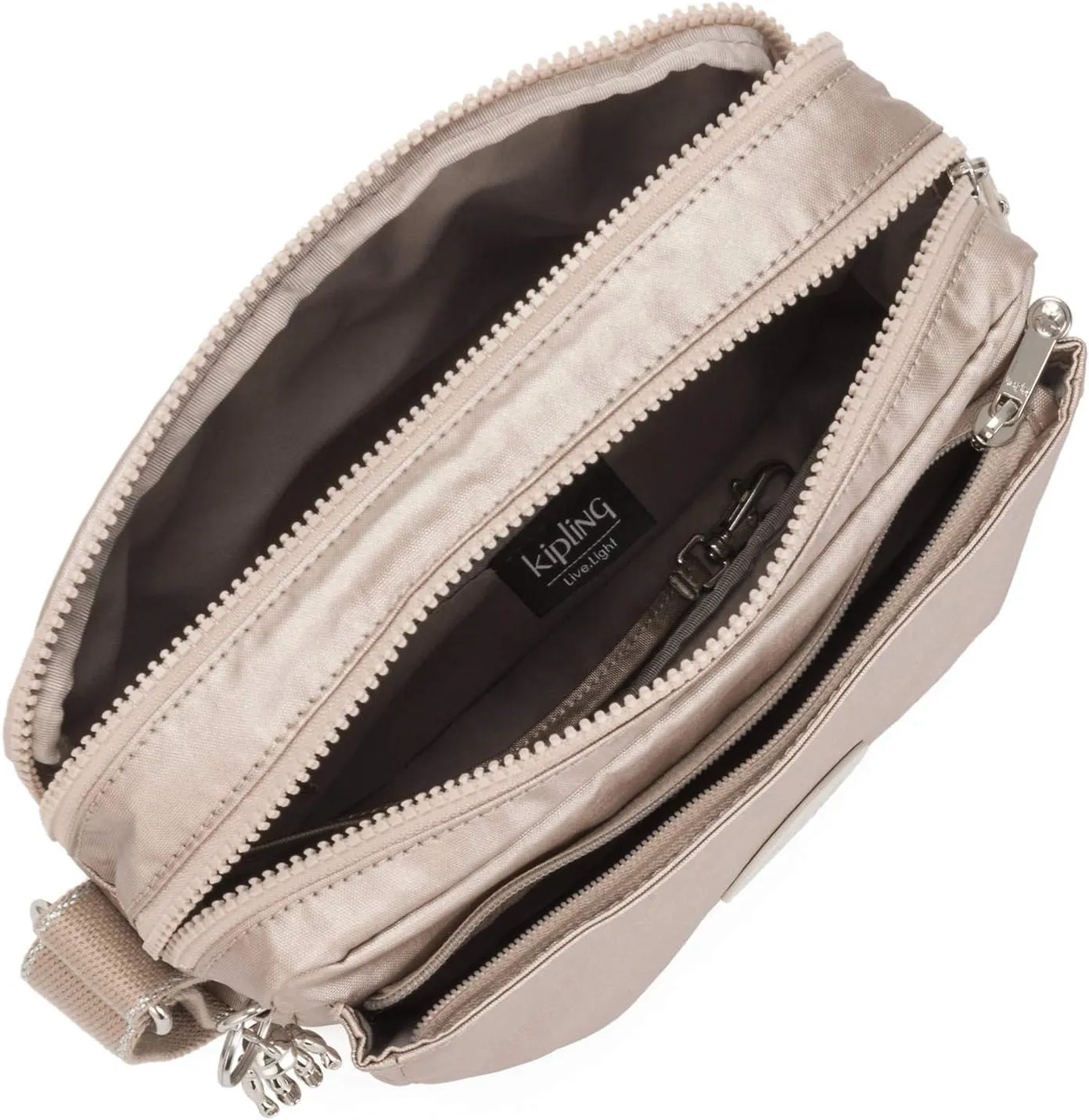 Kipling Womens Abanu Medium Crossbody Bag, Lightweight, Adjustable Nylon Waist Pack with Multi-Compartment Zip Pockets