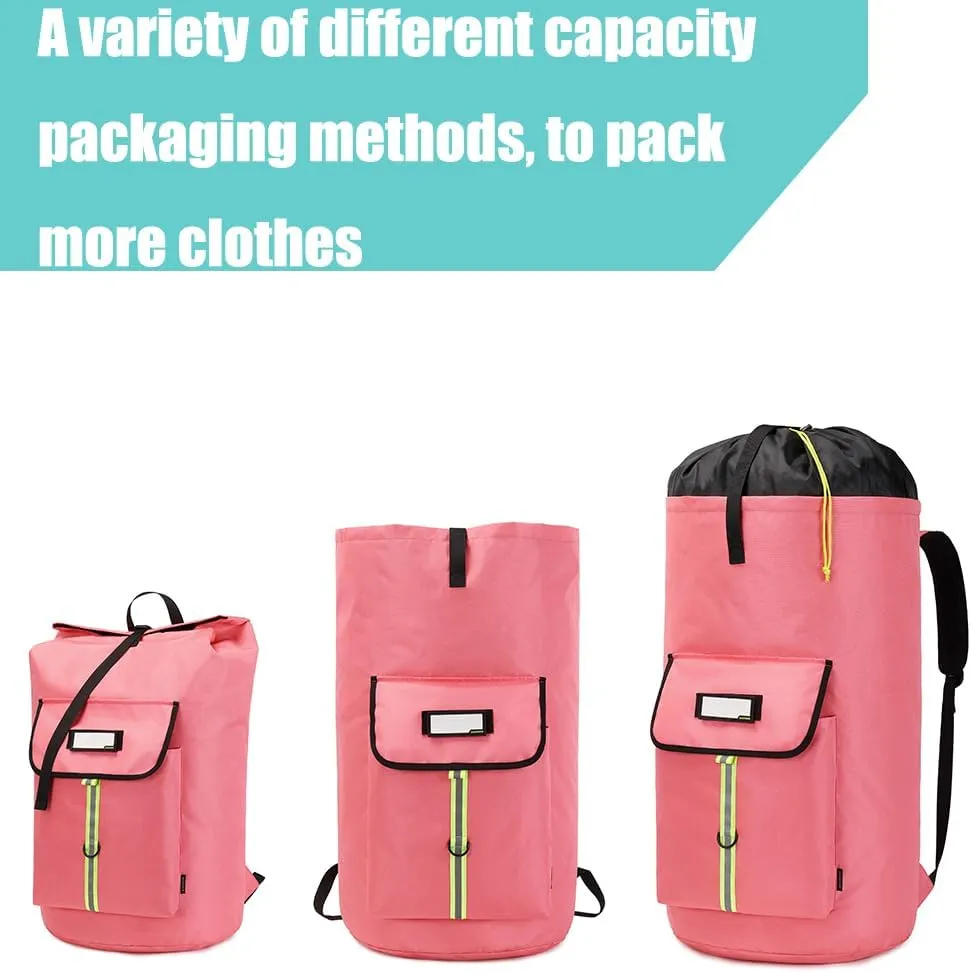 laundry bag backpack, extra-large heavy duty laundry bags, laundry backpack for college students, with drawstring closure, padded shoulder straps, suitable for laundry