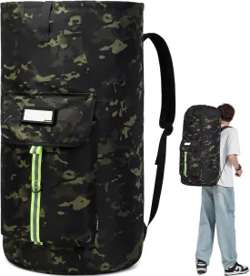 laundry bag backpack, extra-large heavy duty laundry bags, laundry backpack for college students,Designed with reflective strips and ID PatchesBlack CP