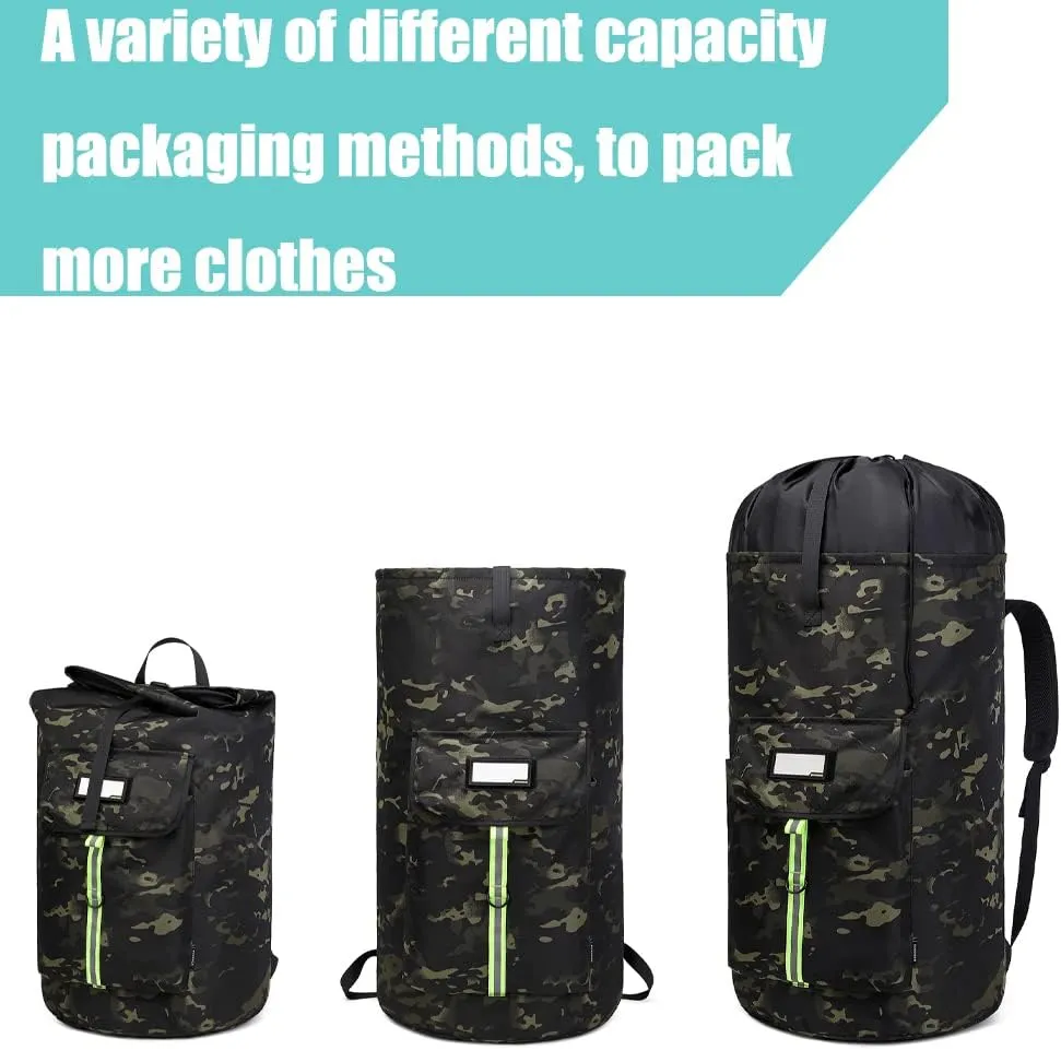 laundry bag backpack, extra-large heavy duty laundry bags, laundry backpack for college students,Designed with reflective strips and ID PatchesBlack CP