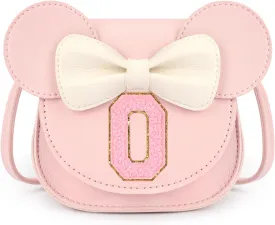 MIBASIES Toddler Purse - Pink with Mouse Ears and Bow; Girl's Gift for Birthdays - Ages 3-8