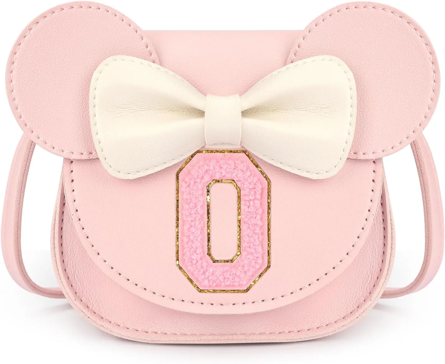 MIBASIES Toddler Purse - Pink with Mouse Ears and Bow; Girl's Gift for Birthdays - Ages 3-8