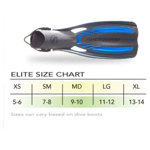 Open Box Sherwood Elite Open Heel Pocket Fin - Lemon - X-Large / Mens 13-14