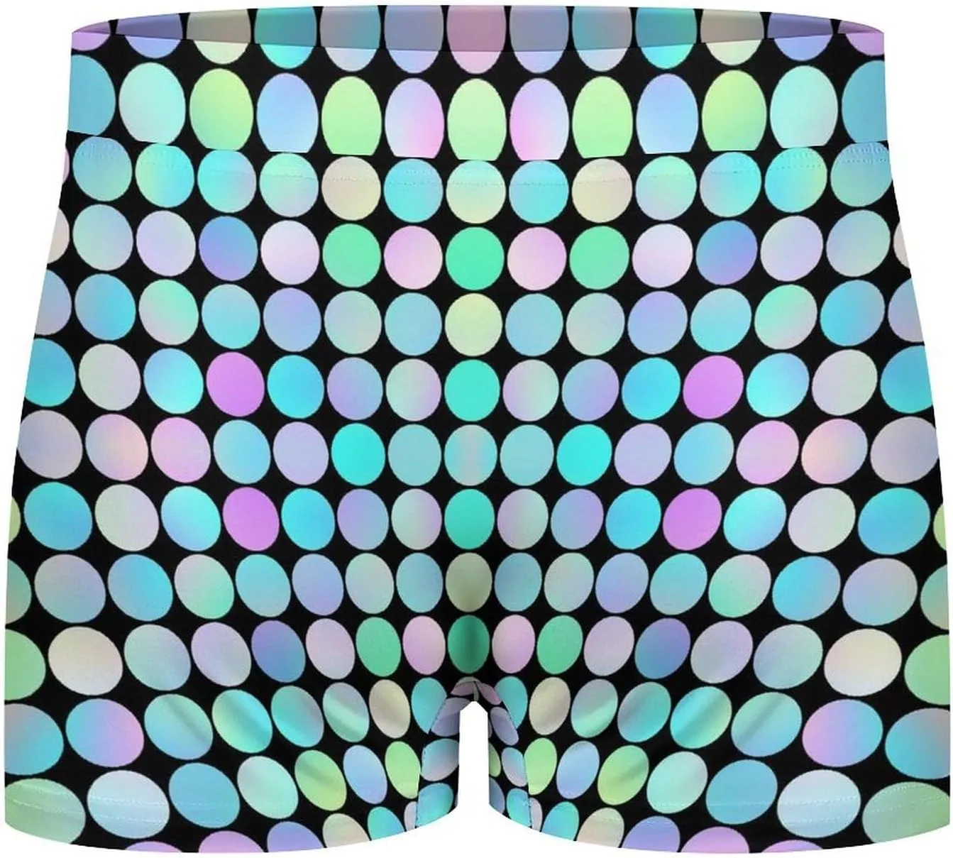 Pastel Dot Grid Print Mens Underwear, Soft Boxers for Men, Moisture-Wicking Breathable Boxer Briefs