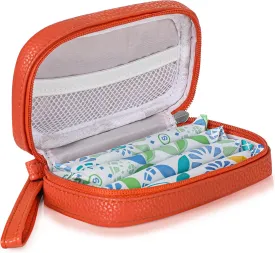 Portable Tampon Organizer - Beige PU Pouch with Handle & Zipper for Women's Period Bags