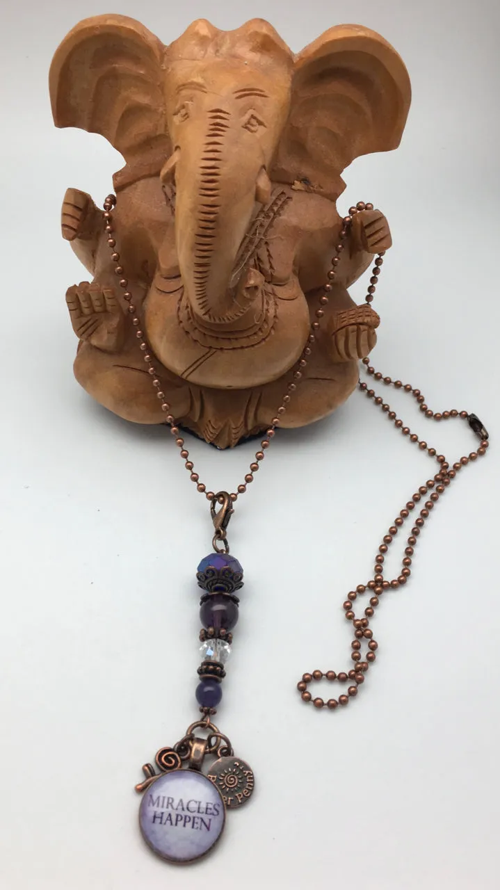 Power Penny Affirmation Necklaces