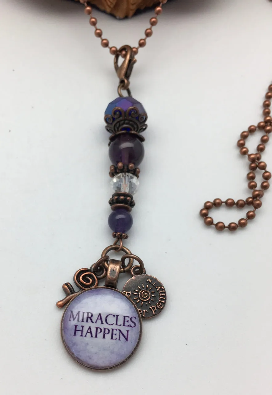 Power Penny Affirmation Necklaces