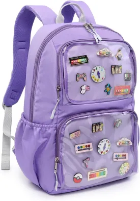 RAINBOW SMILE Girls Womens Kawaii Cute Ita Bag Backpack with insert Pin Display Backpack for School Anime Cosplay