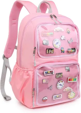RAINBOW SMILE Girls Womens Kawaii Cute Ita Bag Backpack with insert Pin Display Backpack for School Anime Cosplay