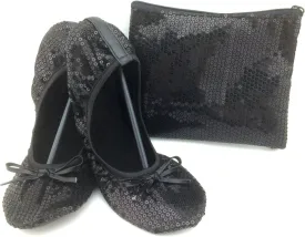 Shoes 18 Women's Foldable Portable Travel Ballet Flat Shoes w/Matching Carrying Case