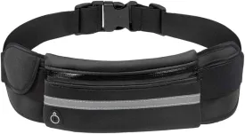 Slim Running Belt, Waterproof Fanny Pack for Men,Phone Holder for Running,Reflective Waist Bag,Runners Belt Pouch,Money Belt,Waist Pack for Camping Running Workout Travel