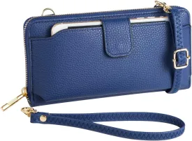 Womens Wristlet Wallet Crossbody Bag Cellphone Purse Handbag RFID Card Slots 2 Strap Wrist